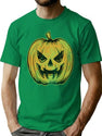 486 Distressed Jack O Lantern T-Shirt for Men & Women, T-Shirts Graphic Tee - Green
