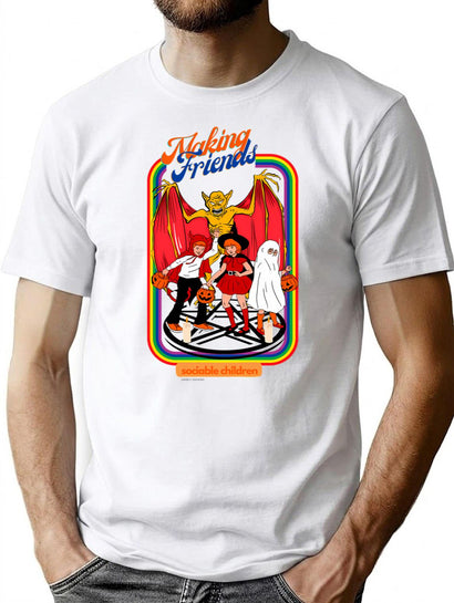 487 The Importance Of Making Friends T-Shirt for Men & Women, T-Shirts Graphic Tee - Black