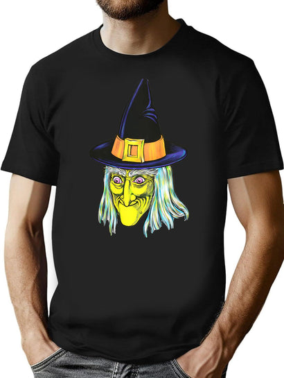 489 The Old Witch T-Shirt for Men & Women, T-Shirts Graphic Tee - Black