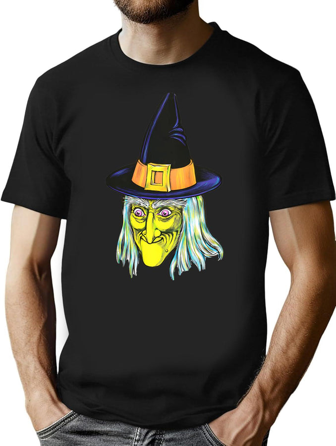 489 The Old Witch T-Shirt for Men & Women, T-Shirts Graphic Tee - Black