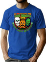 49 Silver Shamrock Halloween Ad T-Shirt for Men & Women, T-Shirts Graphic Tee - Blue