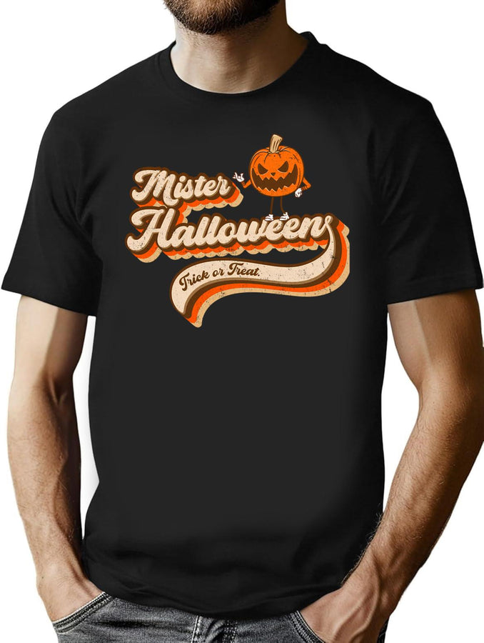 493 Mister Halloween T-Shirt for Men & Women, T-Shirts Graphic Tee - Black