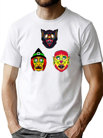 497 Vintage 80S Horror Halloween T-Shirt for Men & Women, T-Shirts Graphic Tee - Black