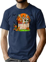 498 Spooky Halloween Vintage Mickey Goofy Donalds Pluto T-Shirt for Men & Women, T-Shirts Graphic Tee - Navy