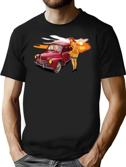 4Cv T-Shirt for Men & Women, T-Shirts Graphic Tee - Black
