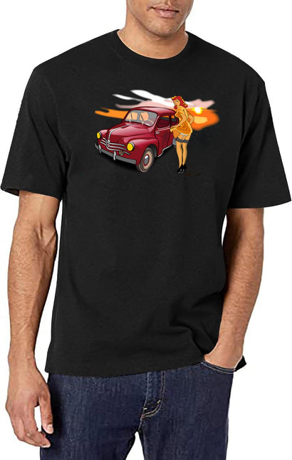 4Cv T-Shirt for Men & Women, T-Shirts Graphic Tee - Black