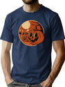 5 Vintage Halloween Pumpkin Scene T-Shirt for Men & Women, T-Shirts Graphic Tee - Navy