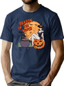 500 Season Of The Witch - Vintage Halloween Pin-Up Design T-Shirt for Men & Women, T-Shirts Graphic Tee - Navy