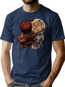 503 Let The Spooky Times Roll - Halloween Pumpkin Playing Guitar - Good Times Roll T-Shirt for Men & Women, T-Shirts Graphic Tee - Navy