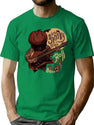 503 Let The Spooky Times Roll - Halloween Pumpkin Playing Guitar - Good Times Roll T-Shirt for Men & Women, T-Shirts Graphic Tee - Green