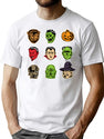 507 Halloween Monsters T-Shirt for Men & Women, T-Shirts Graphic Tee - White