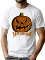 509 Spooky Pumpkin Cyber-Halloween Artwork T-Shirt for Men & Women, T-Shirts Graphic Tee - White