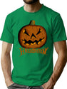 509 Spooky Pumpkin Cyber-Halloween Artwork T-Shirt for Men & Women, T-Shirts Graphic Tee - Green