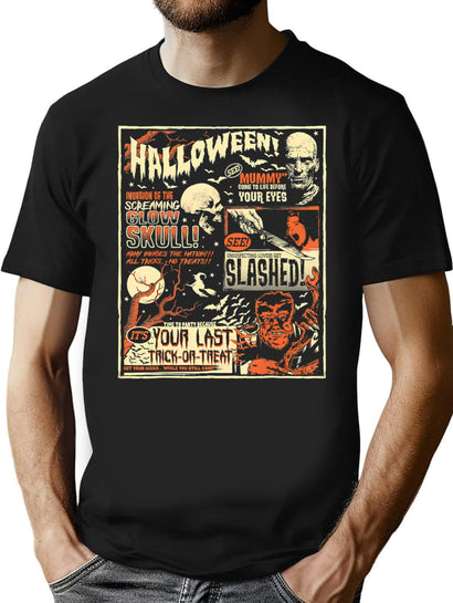 511 Horror Movie Rare Vintage Halloween T-Shirt for Men & Women, T-Shirts Graphic Tee - Black
