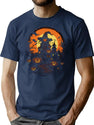 514 Bewitching Beauty Halloween Witch T-Shirt for Men & Women, T-Shirts Graphic Tee - Navy