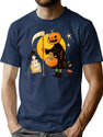 518 Halloween Pumpkin T-Shirt for Men & Women, T-Shirts Graphic Tee - Navy