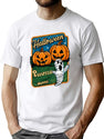 525 Happy Halloween Pumpkin T-Shirt for Men & Women, T-Shirts Graphic Tee - White
