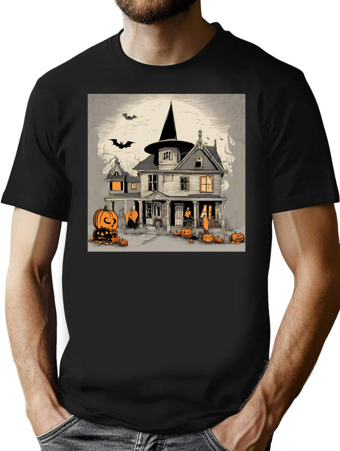 526 Halloween House T-Shirt for Men & Women, T-Shirts Graphic Tee - Black