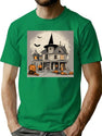 526 Halloween House T-Shirt for Men & Women, T-Shirts Graphic Tee - Green