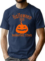 528 Pumpkin Halloween T-Shirt for Men & Women, T-Shirts Graphic Tee - Navy
