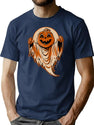 541 Pumpkin Ghost T-Shirt for Men & Women, T-Shirts Graphic Tee - Navy