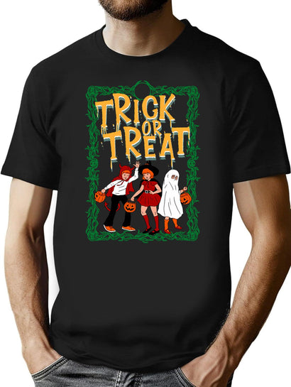 547 Trick Or Treat T-Shirt for Men & Women, T-Shirts Graphic Tee - Black