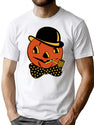 549 Vintage Fancy Halloween Pumpkin Man T-Shirt for Men & Women, T-Shirts Graphic Tee - White