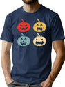 550 Halloween Jack O Lantern Trick Or Treat Gift T-Shirt for Men & Women, T-Shirts Graphic Tee - Navy