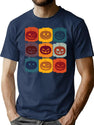 551 Funny Pumpkin Tshirt Retro Fall Lover Tee T-Shirt for Men & Women, T-Shirts Graphic Tee - Navy