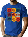 551 Funny Pumpkin Tshirt Retro Fall Lover Tee T-Shirt for Men & Women, T-Shirts Graphic Tee - Blue