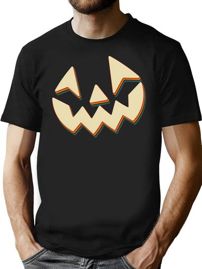 56 Retro Vintage Halloween Pumpkin T-Shirt for Men & Women, T-Shirts Graphic Tee - Black
