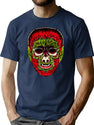 561 Wolfman Vintage Halloween Mask T-Shirt for Men & Women, T-Shirts Graphic Tee - Navy