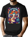 563 Retro Halloween Fusion T-Shirt for Men & Women, T-Shirts Graphic Tee - Black