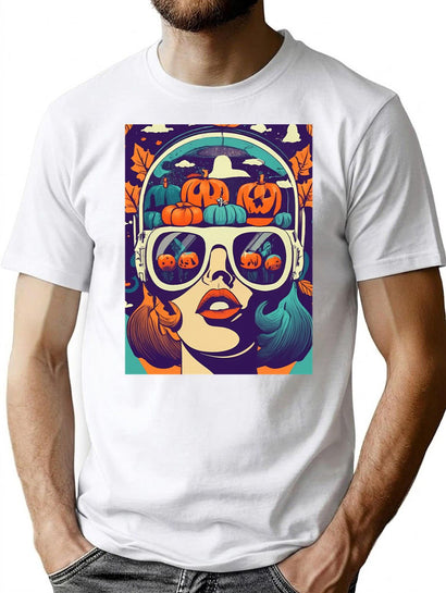 563 Retro Halloween Fusion T-Shirt for Men & Women, T-Shirts Graphic Tee - Black