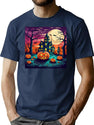 564 Retro Halloween Jack-O-Lanterns T-Shirt for Men & Women, T-Shirts Graphic Tee - Navy