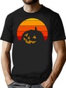 569 Vintage Retro Sunset Halloween Pumpkin I T-Shirt for Men & Women, T-Shirts Graphic Tee - Black