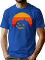 569 Vintage Retro Sunset Halloween Pumpkin I T-Shirt for Men & Women, T-Shirts Graphic Tee - Blue