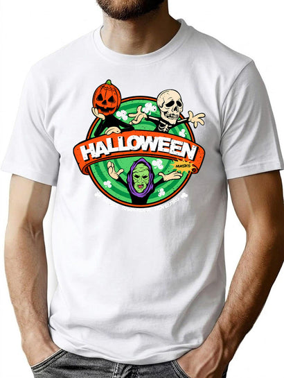 573 Halloween Masks T-Shirt for Men & Women, T-Shirts Graphic Tee - Black