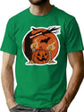 576 Halloween Scary Evil Pumpkin Funny Pumpkin Head T-Shirt for Men & Women, T-Shirts Graphic Tee - Green