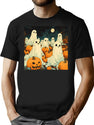 578 Halloween Vintage Ghosts T-Shirt for Men & Women, T-Shirts Graphic Tee - Black