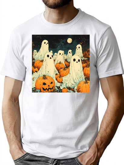 578 Halloween Vintage Ghosts T-Shirt for Men & Women, T-Shirts Graphic Tee - Black