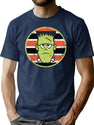 580 Vintage Frankenstein Halloween Retro T-Shirt for Men & Women, T-Shirts Graphic Tee - Navy