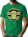 580 Vintage Frankenstein Halloween Retro T-Shirt for Men & Women, T-Shirts Graphic Tee - Green