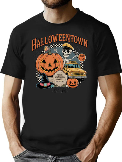 581 Halloweentown T-Shirt for Men & Women, T-Shirts Graphic Tee - Black