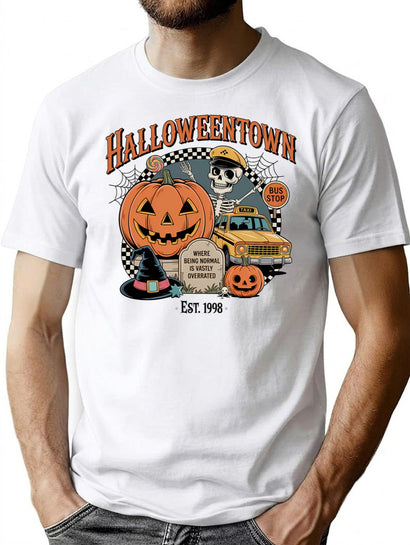 581 Halloweentown T-Shirt for Men & Women, T-Shirts Graphic Tee - Black
