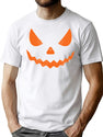 585 Scary Halloween Pumpkin Face T-Shirt for Men & Women, T-Shirts Graphic Tee - White