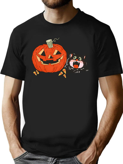587 Vintage Halloween T-Shirt for Men & Women, T-Shirts Graphic Tee - Black