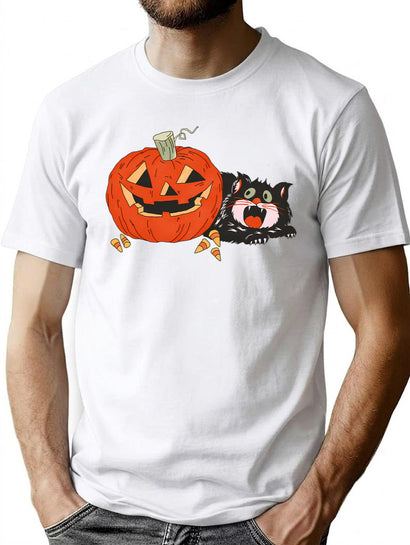 587 Vintage Halloween T-Shirt for Men & Women, T-Shirts Graphic Tee - Black
