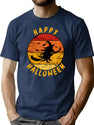 588 Happy Halloween Witch Vintage Retro T-Shirt for Men & Women, T-Shirts Graphic Tee - Navy