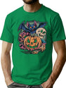 591 Vintage Bat Halloween T-Shirt for Men & Women, T-Shirts Graphic Tee - Green